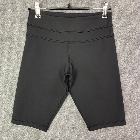 Lululemon Groove Mid‎ Rise Bike Shorts Women’s Size 4 Tall Black - Picture 1 of 10